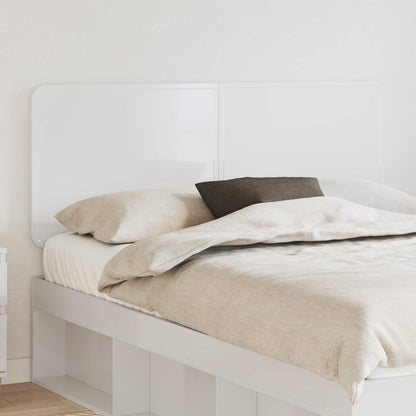 vidaXL Headboard Gloss White Engineered wood