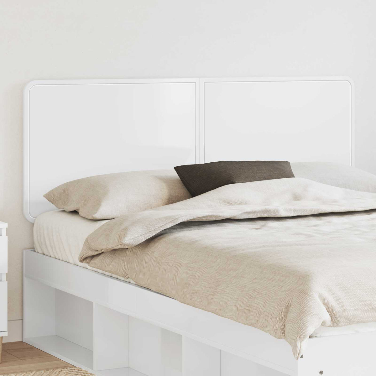 vidaXL Headboard High Gloss White Engineered wood