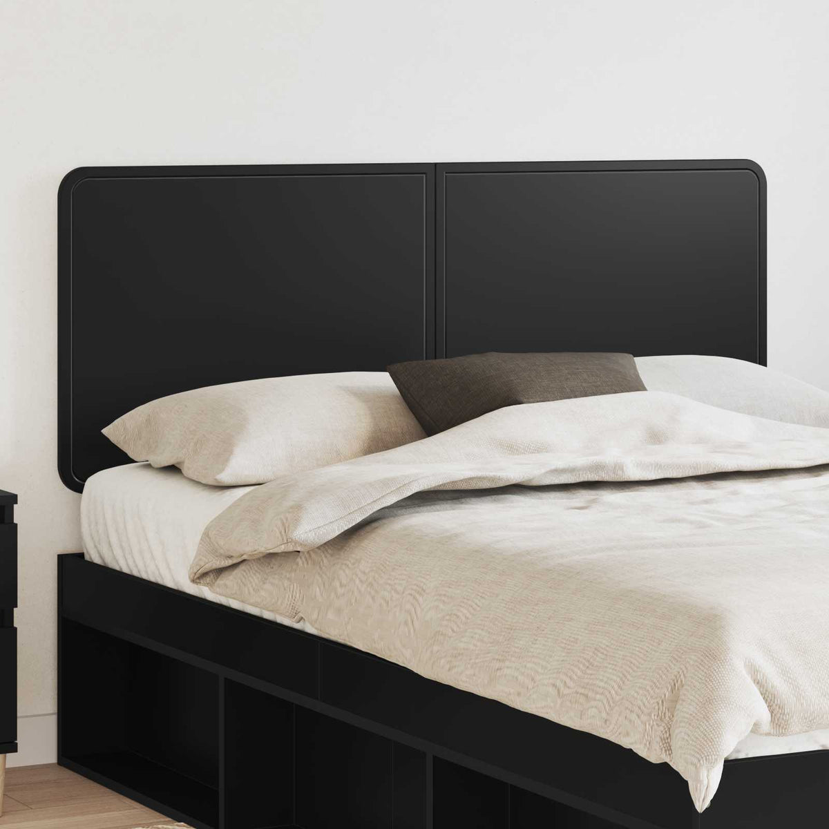 vidaXL Headboard Black Engineered wood