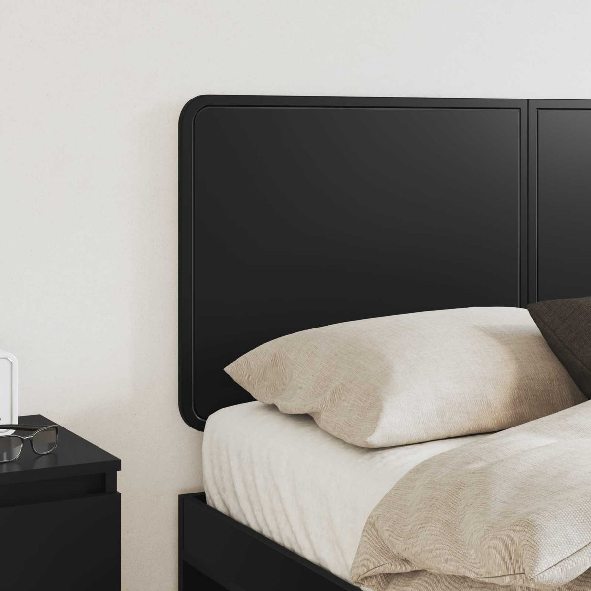 vidaXL Headboard Black Engineered wood