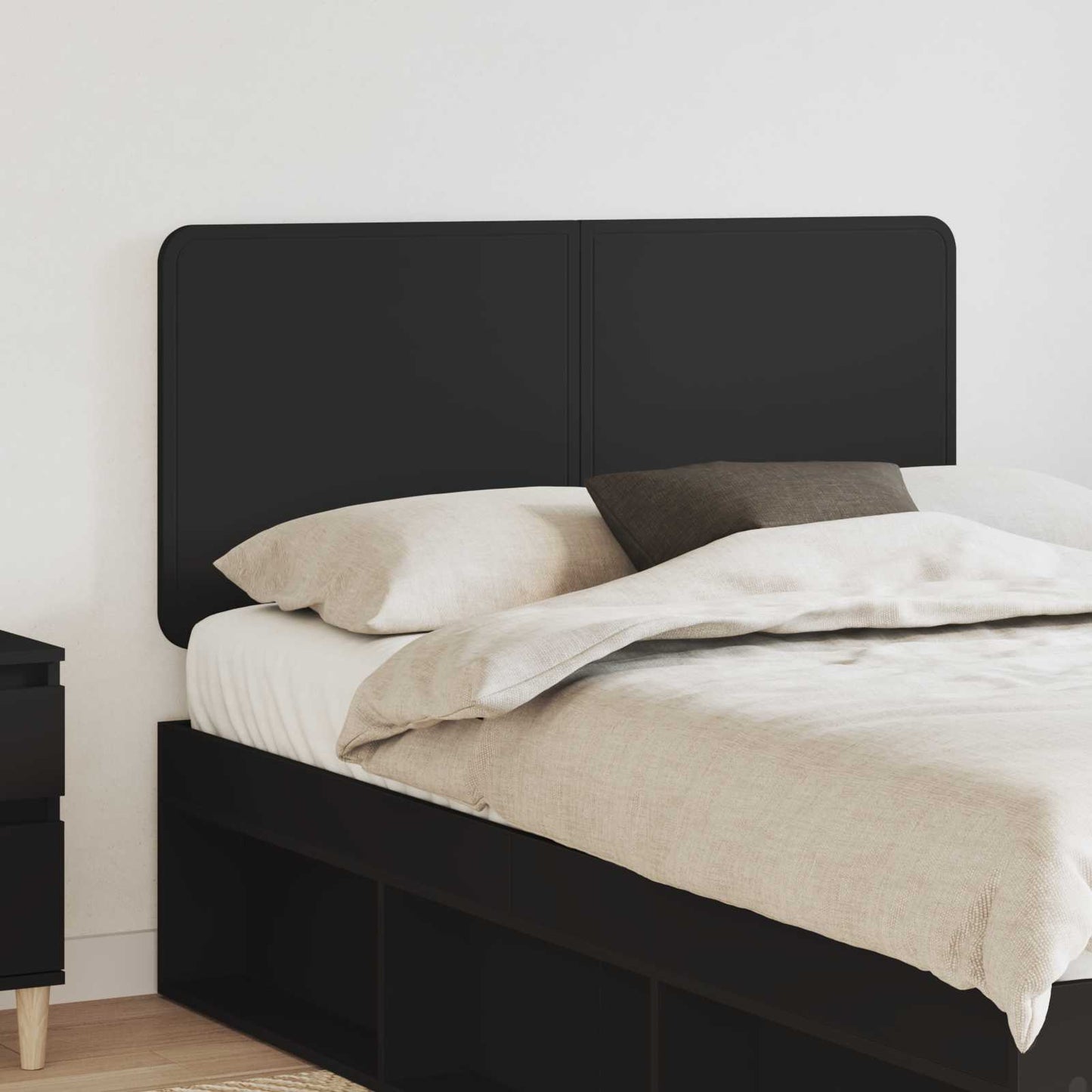 vidaXL Headboard Black Oak Engineered wood