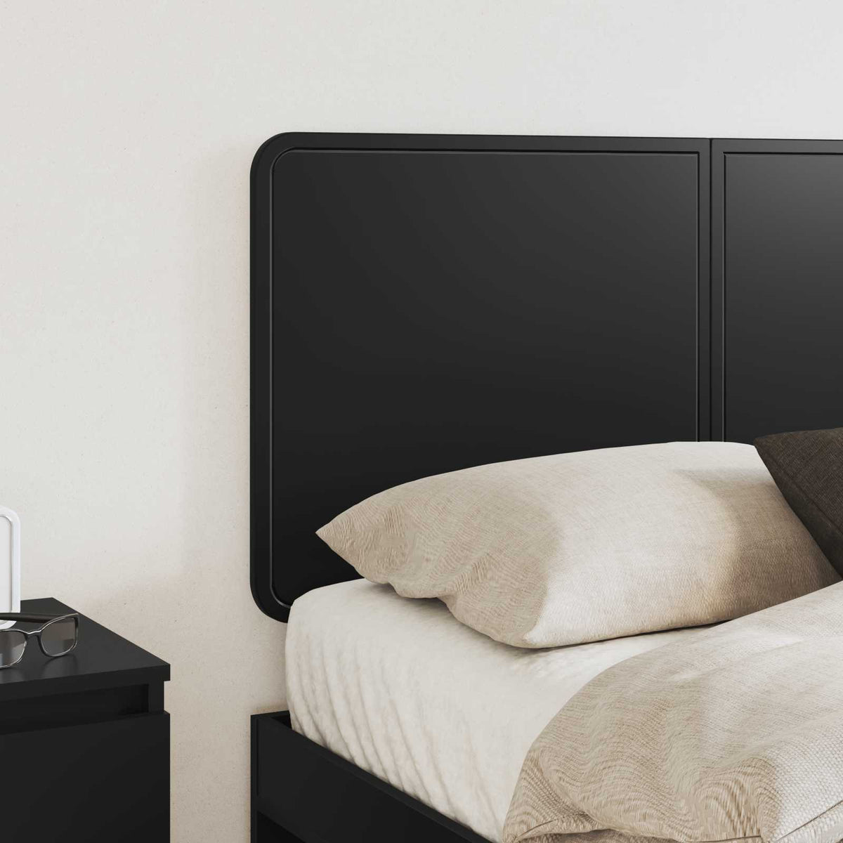vidaXL Headboard Black Engineered wood