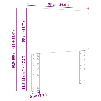 vidaXL Headboard White Engineered wood