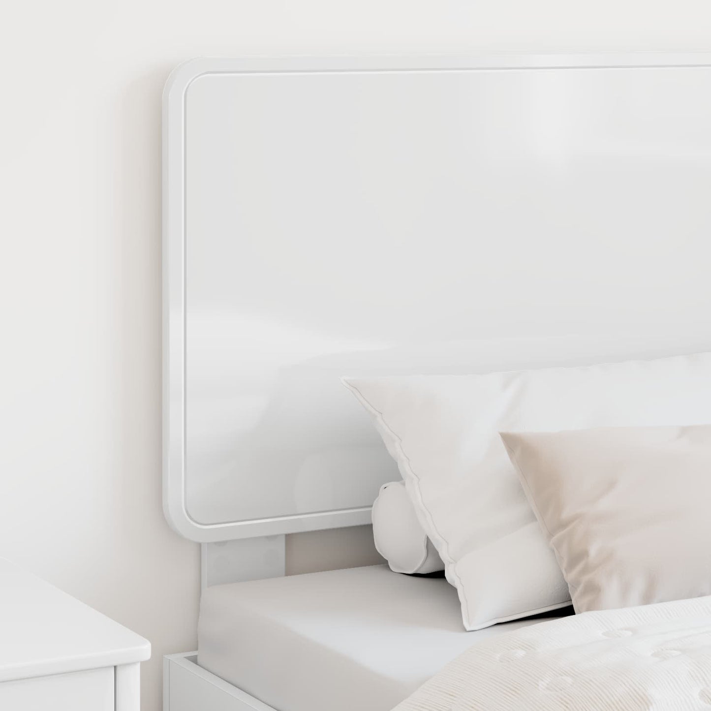 vidaXL Headboard Gloss White Engineered wood