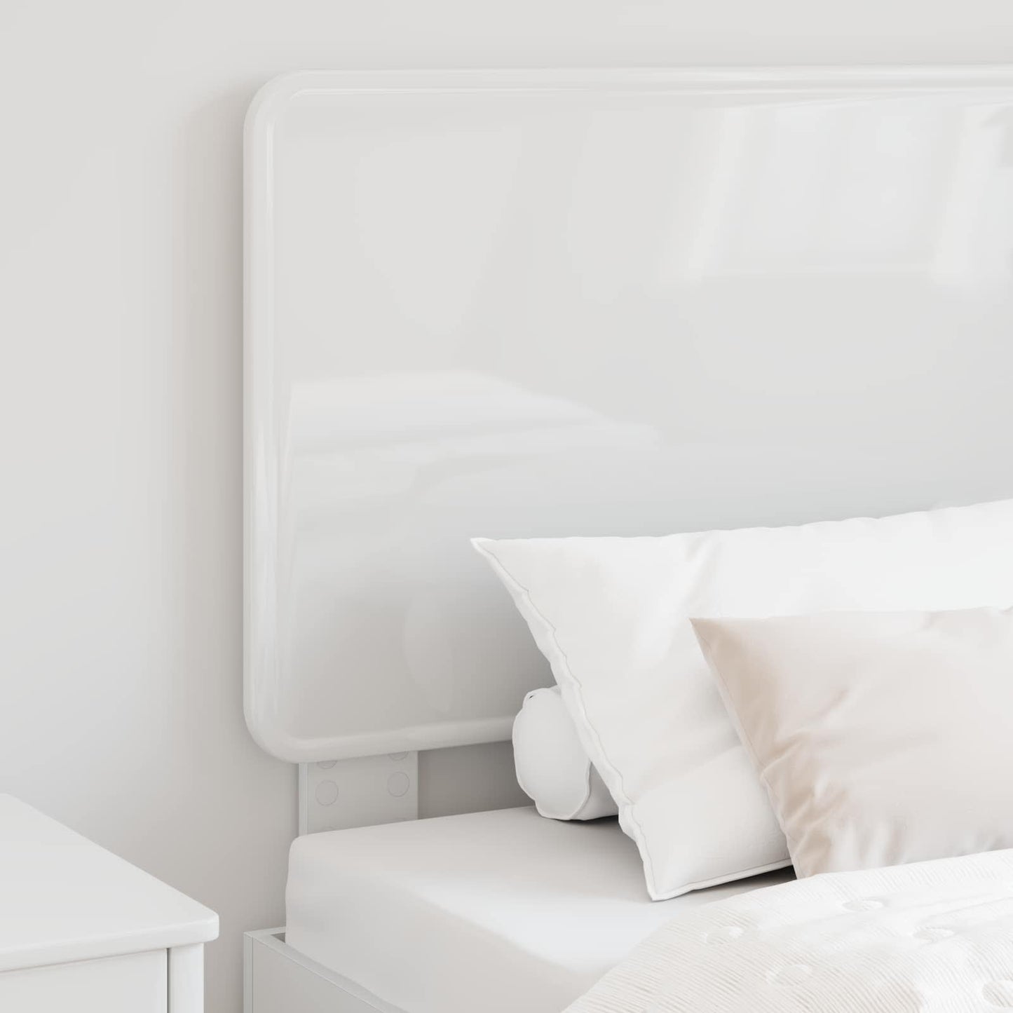 vidaXL Headboard Gloss White Engineered wood