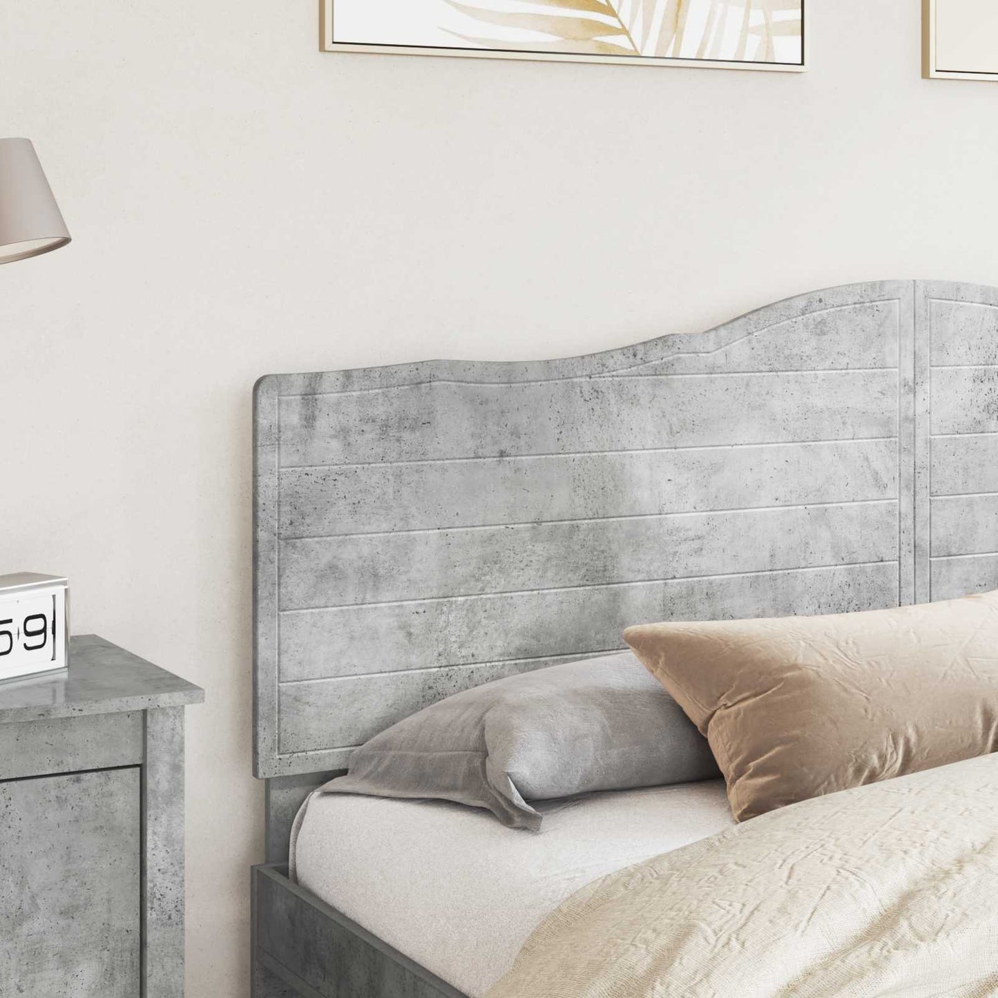 vidaXL Headboard Concrete Grey Engineered wood