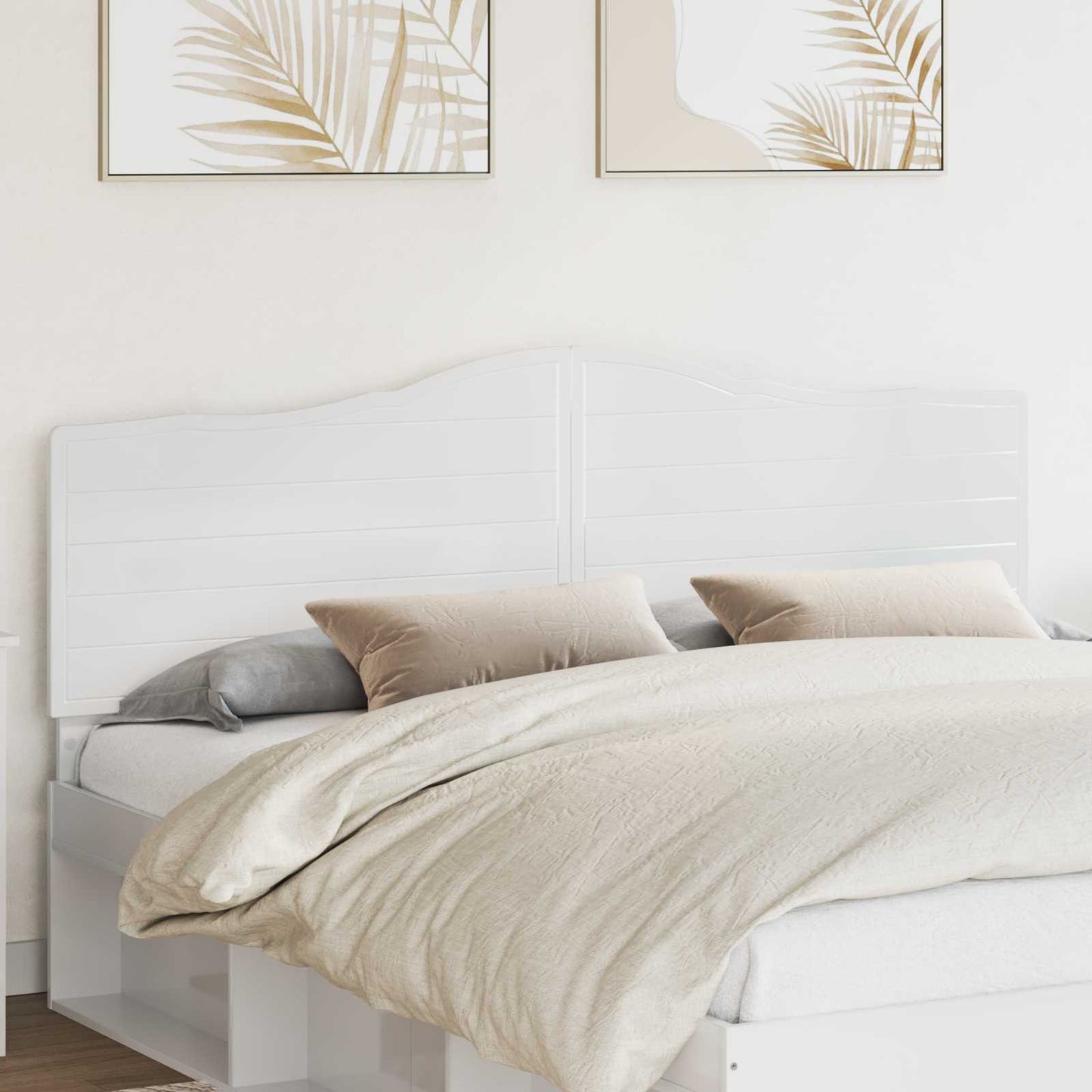 vidaXL Headboard Gloss White Engineered wood