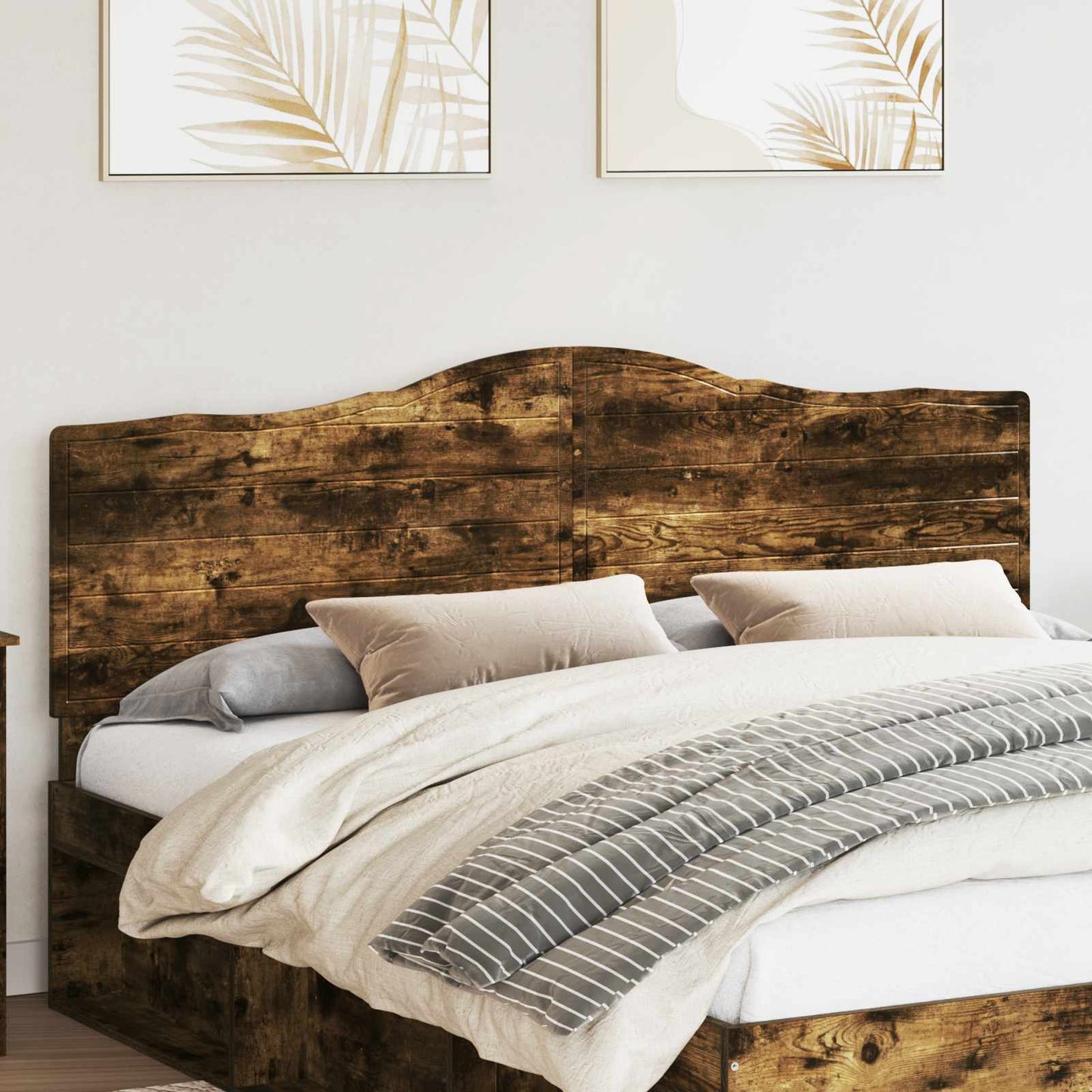 vidaXL Headboard Smoked Oak Engineered wood