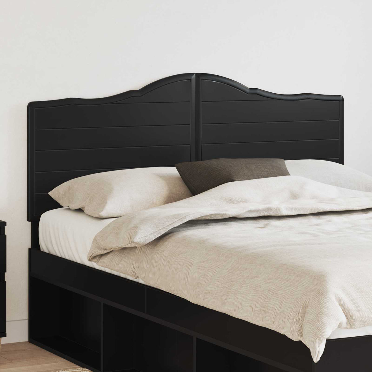 vidaXL Headboard Black Oak Engineered wood
