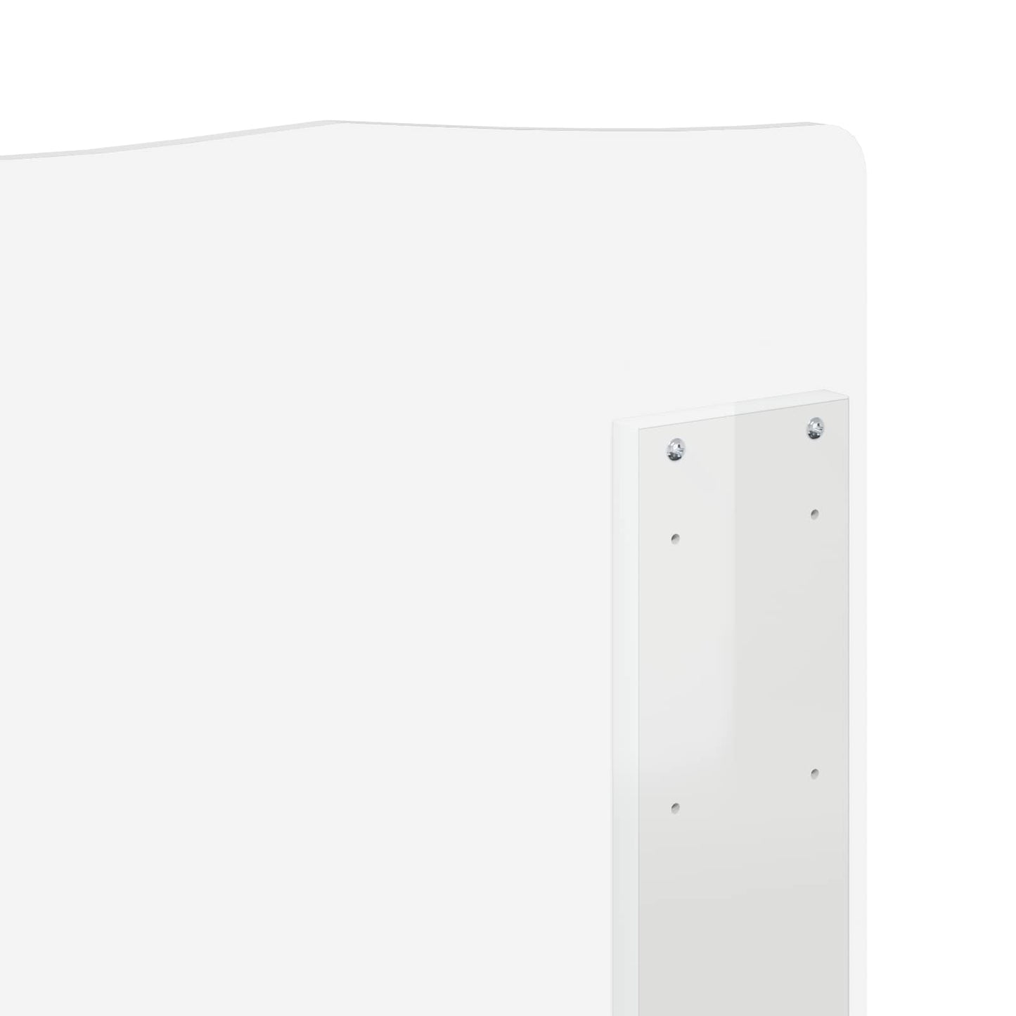 vidaXL Headboard Gloss White Engineered wood