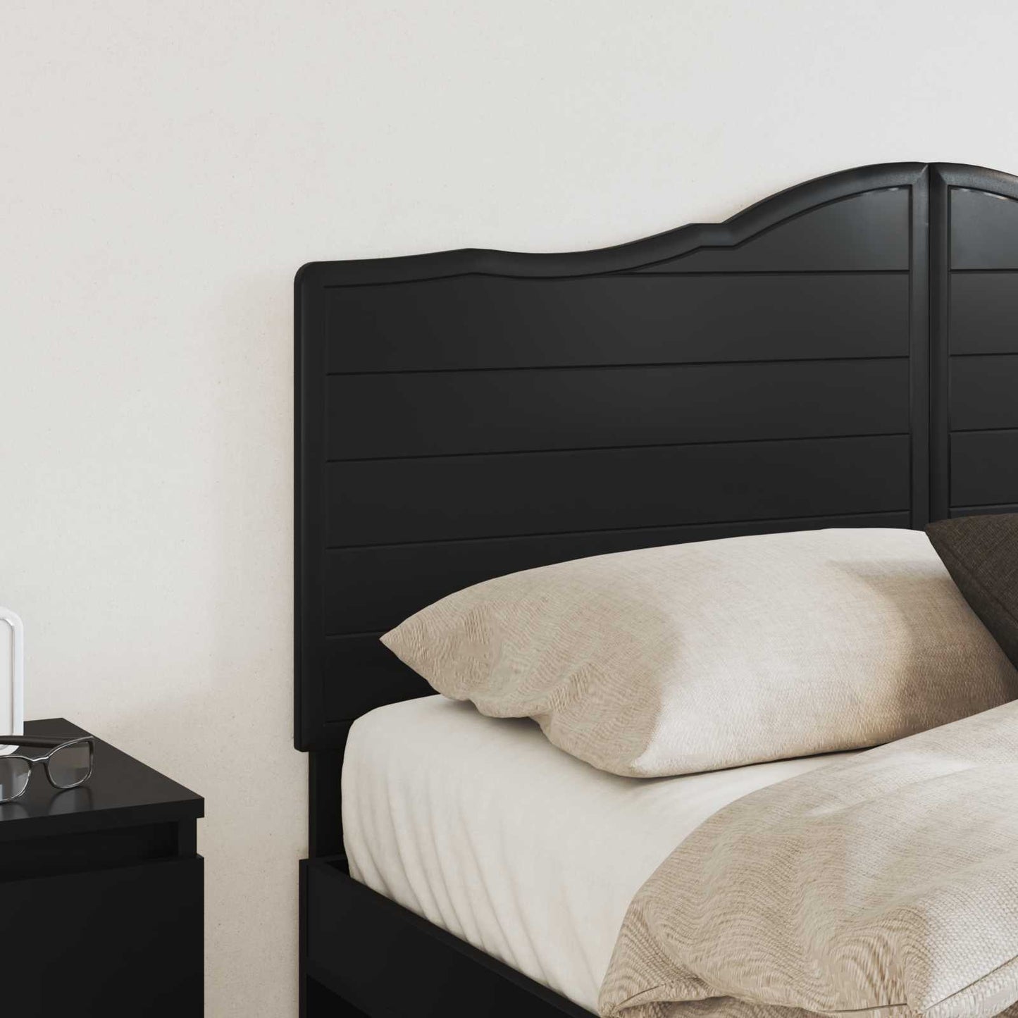 vidaXL Headboard Black Oak Engineered wood