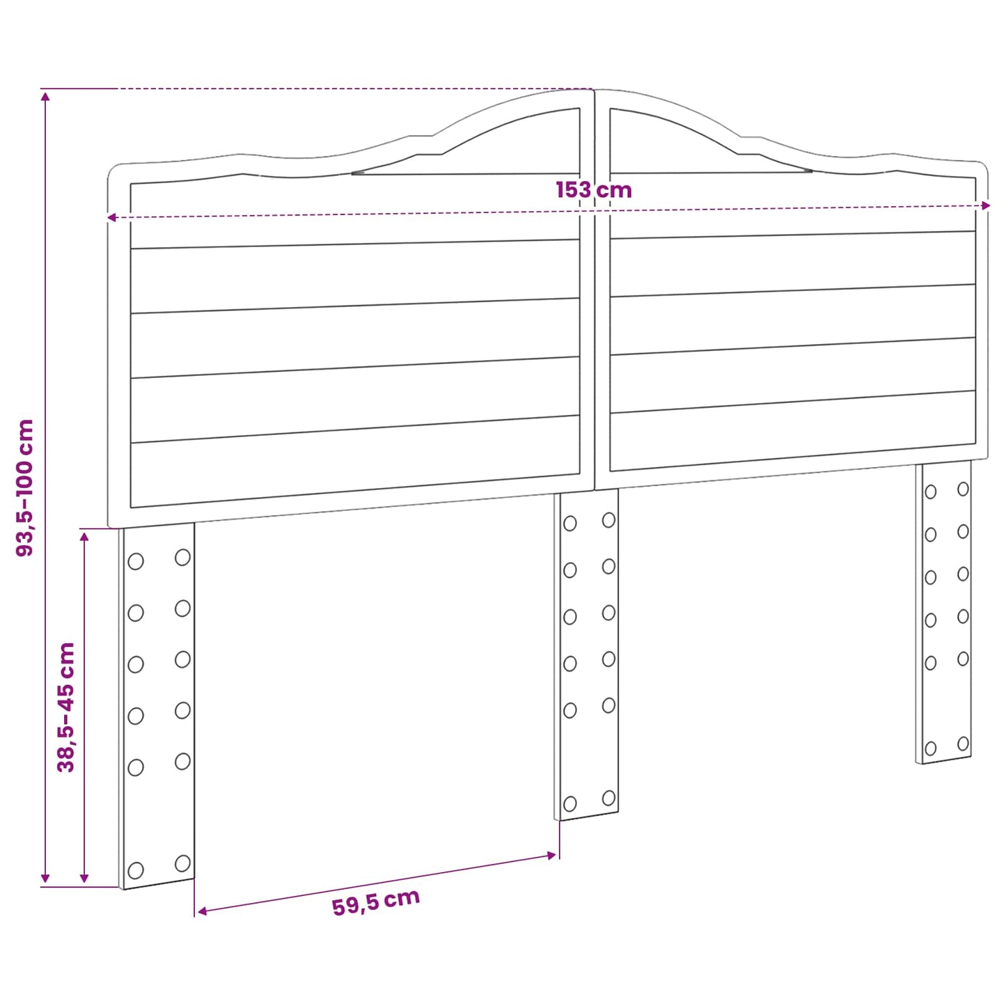 vidaXL Headboard Sonoma Oak Engineered wood