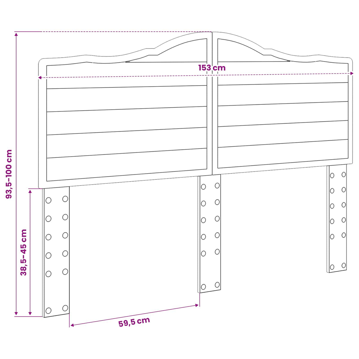vidaXL Headboard Grey Sonoma Engineered wood