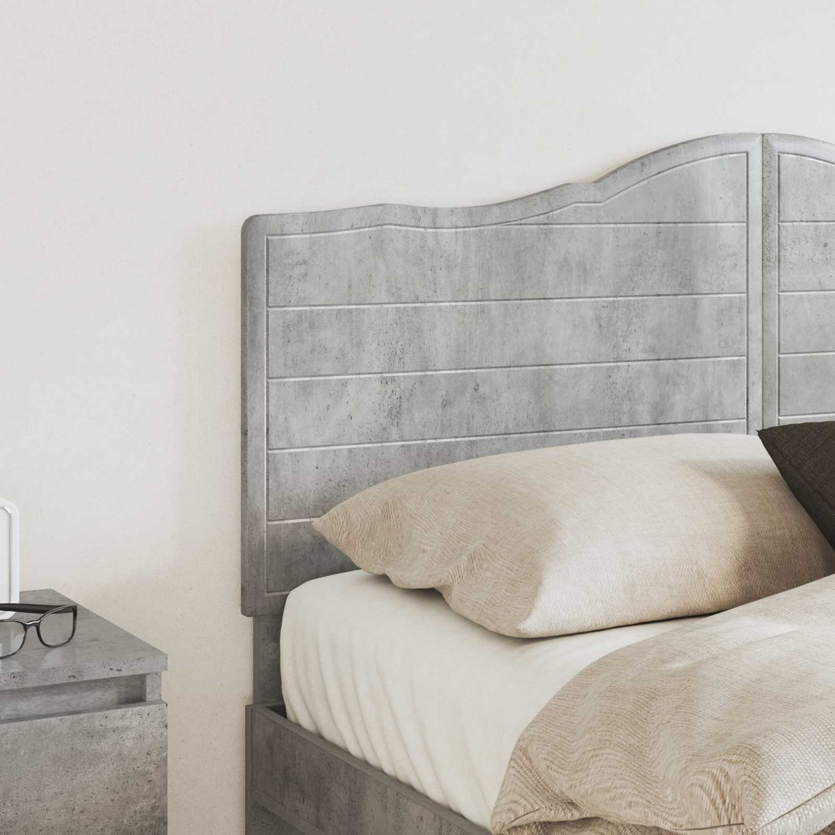 vidaXL Headboard Concrete Grey Engineered wood