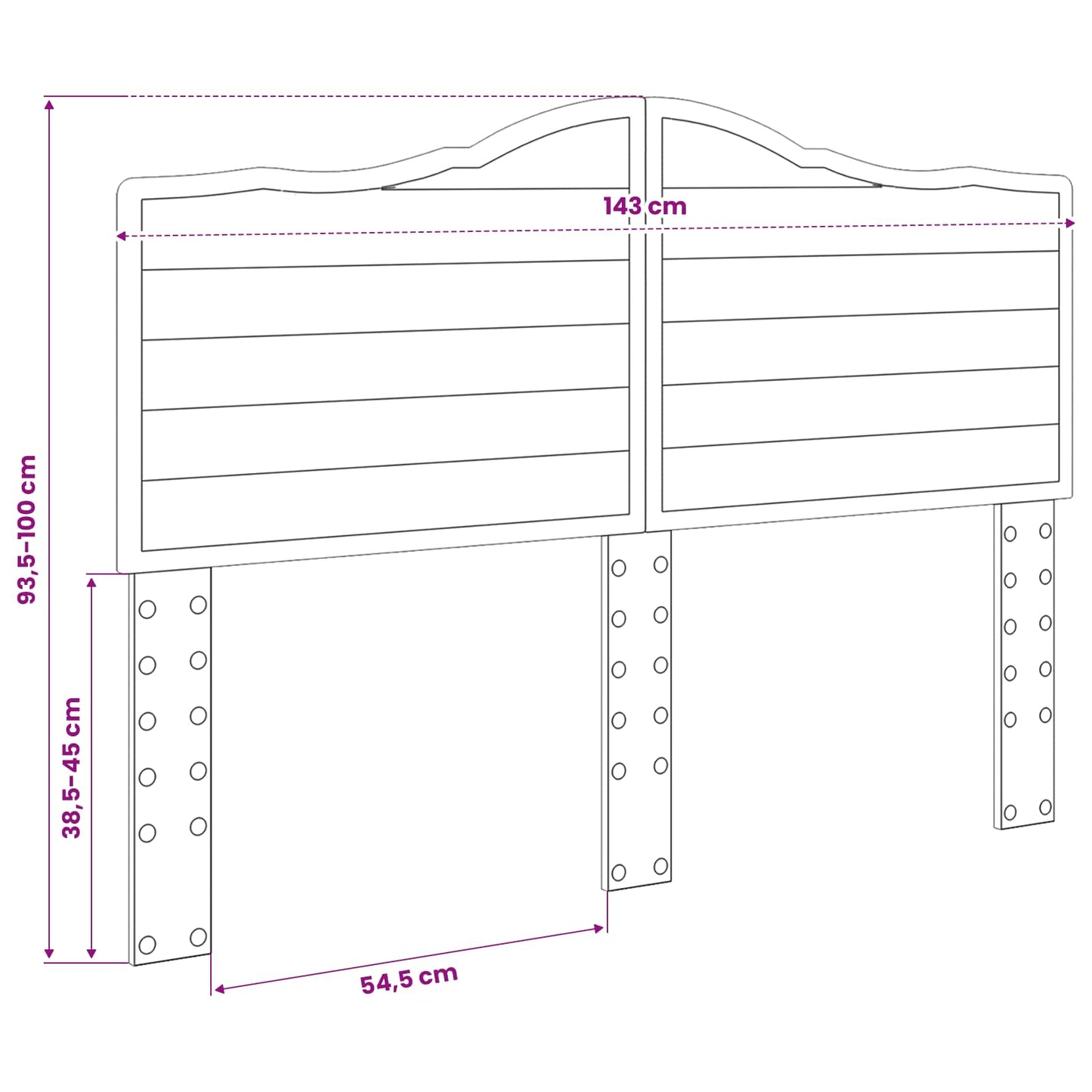 vidaXL Headboard Artisan Oak Engineered wood
