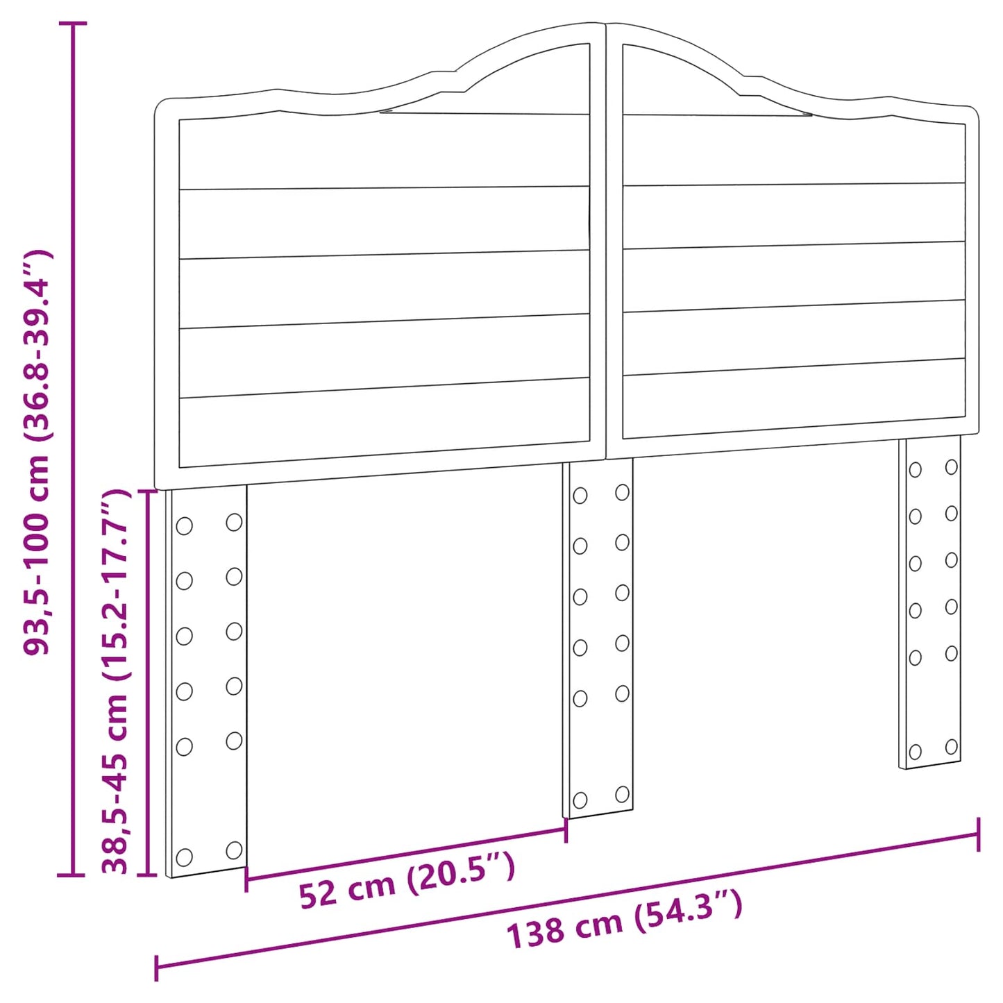vidaXL Headboard Old Wood Engineered wood