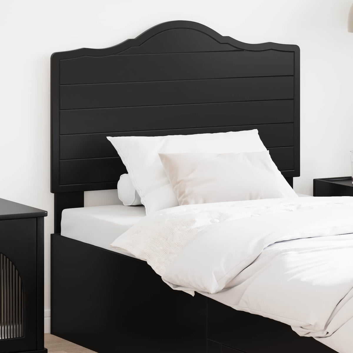 vidaXL Headboard Black Oak Engineered wood