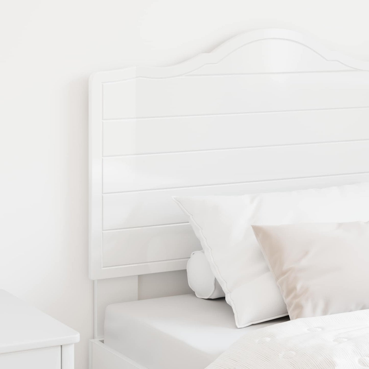 vidaXL Headboard Gloss White Engineered wood