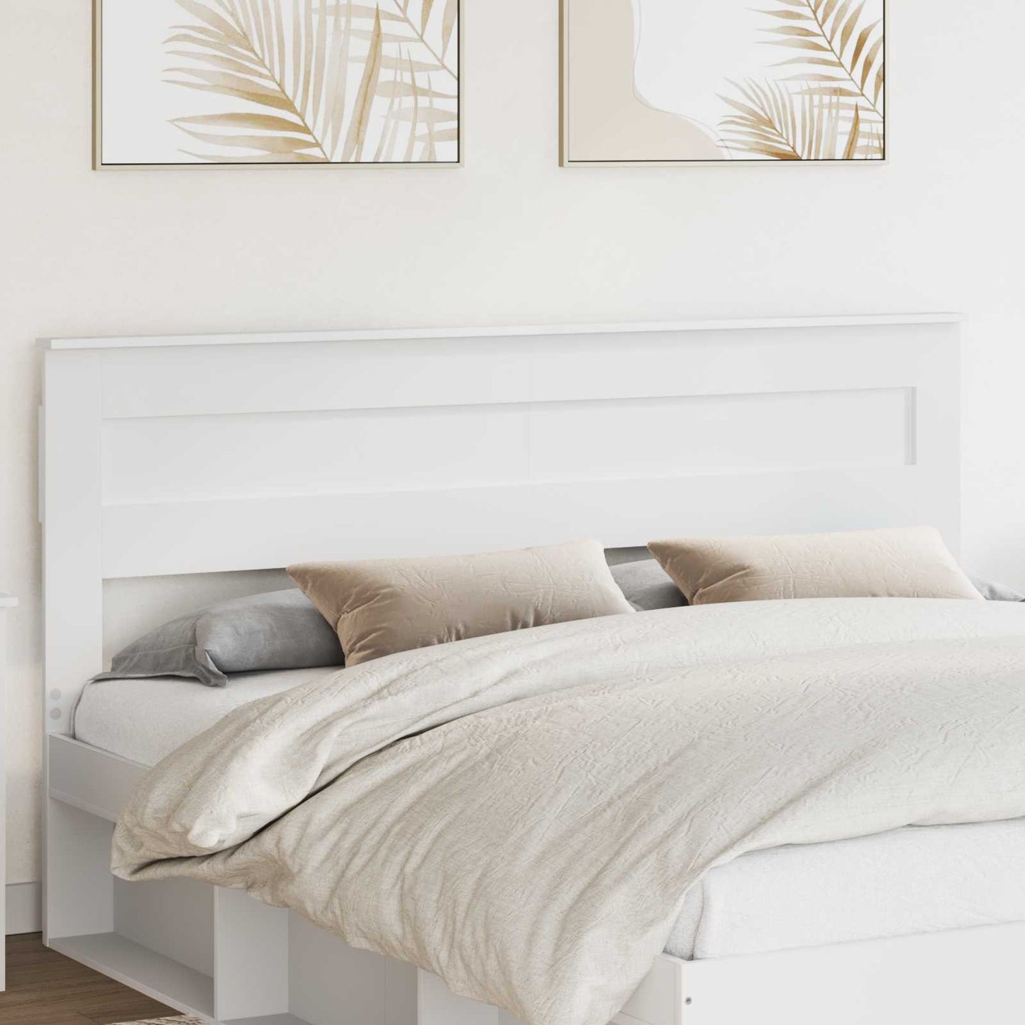vidaXL Headboard White Engineered wood