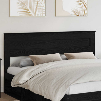 vidaXL Headboard Black Oak Engineered wood