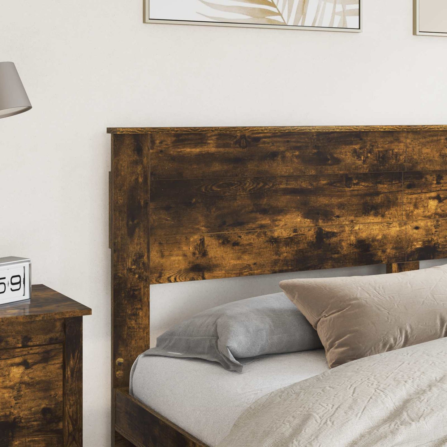 vidaXL Headboard Smoked Oak Engineered wood