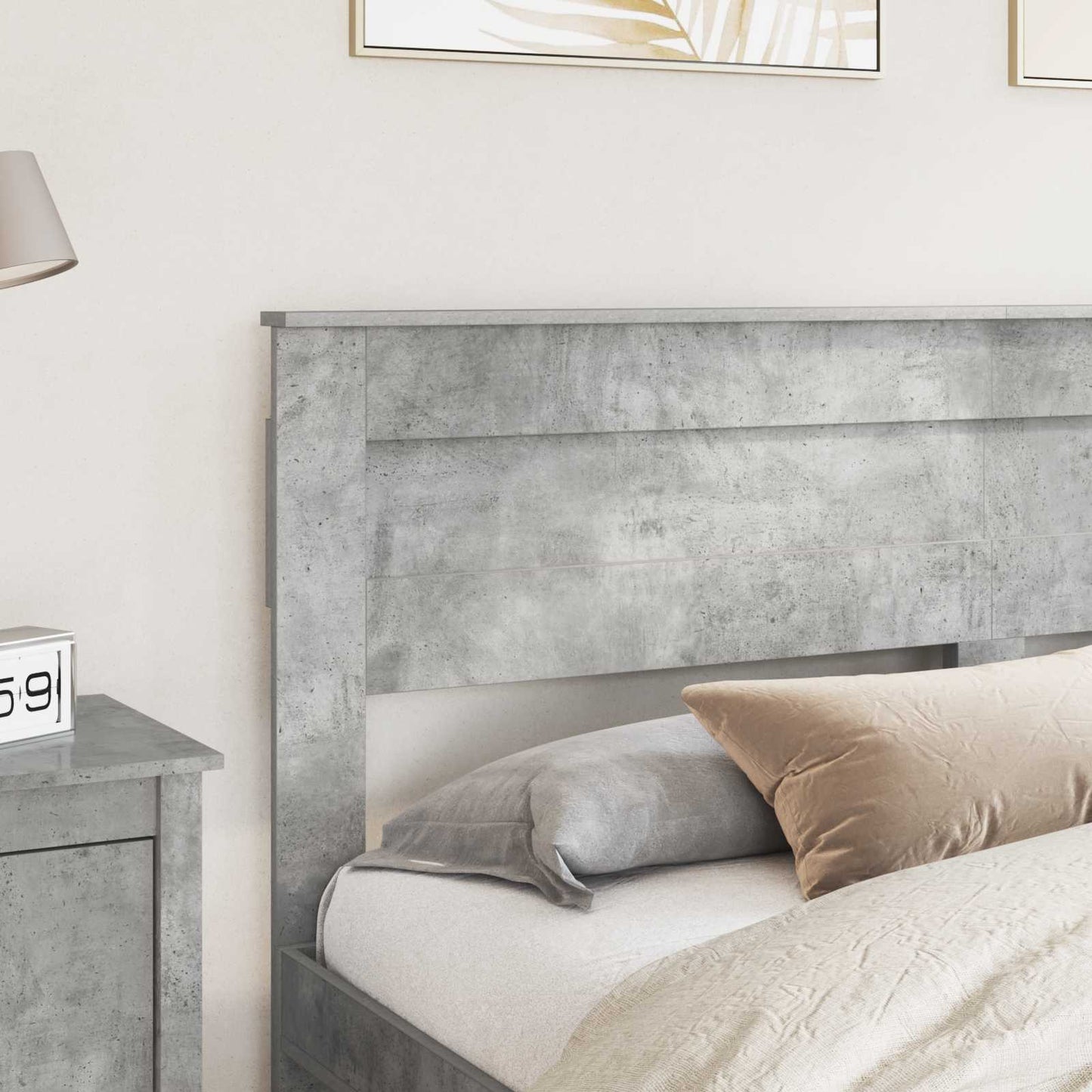 vidaXL Headboard Concrete Grey Engineered wood