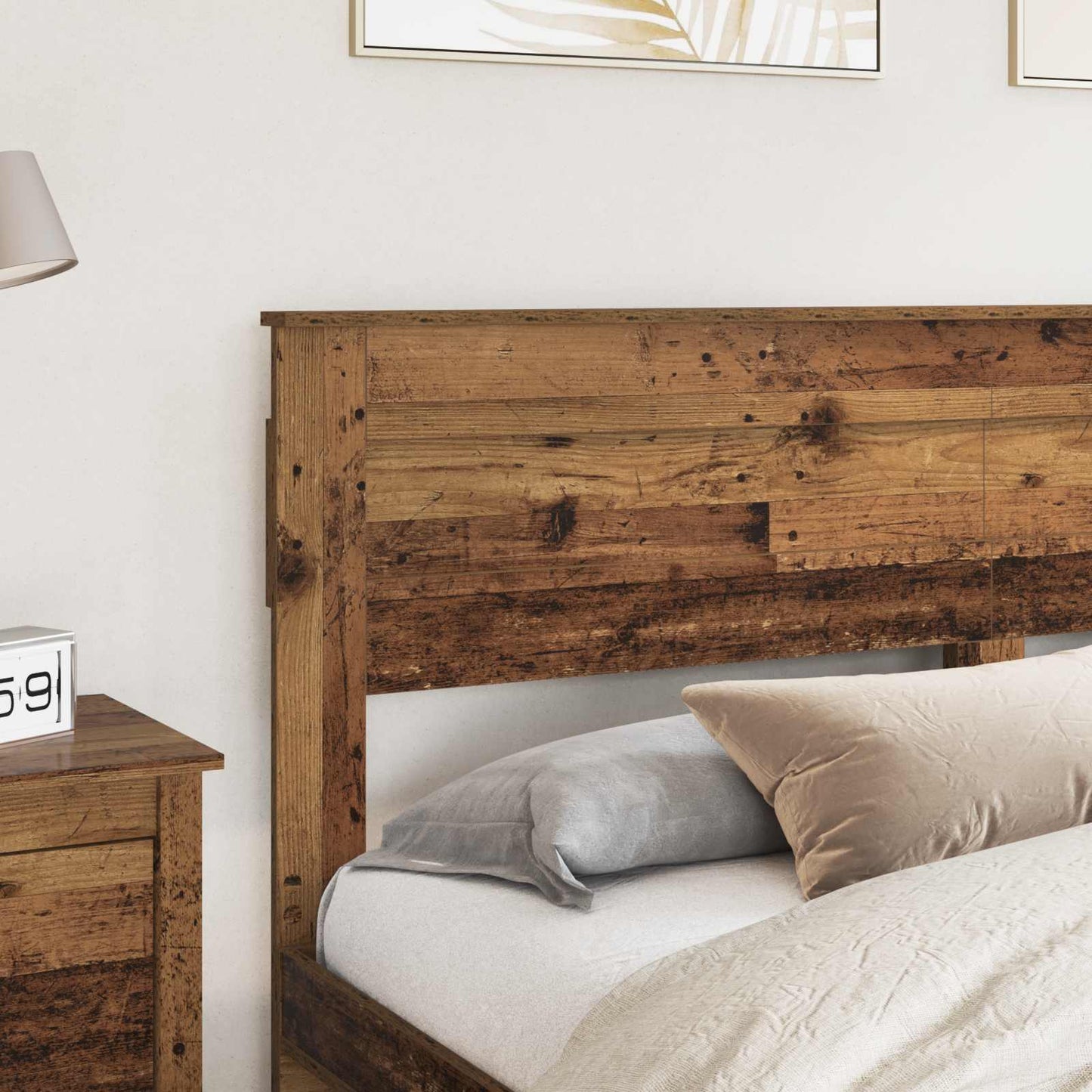 vidaXL Headboard Old Wood Engineered wood