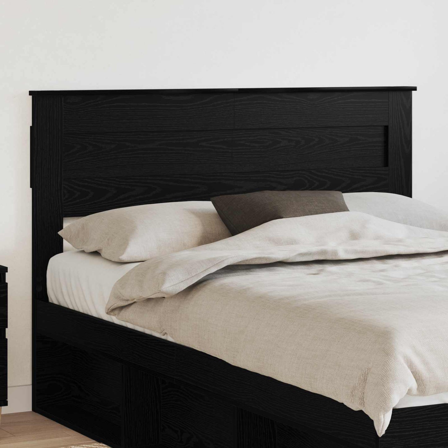 vidaXL Headboard Black Oak Engineered wood