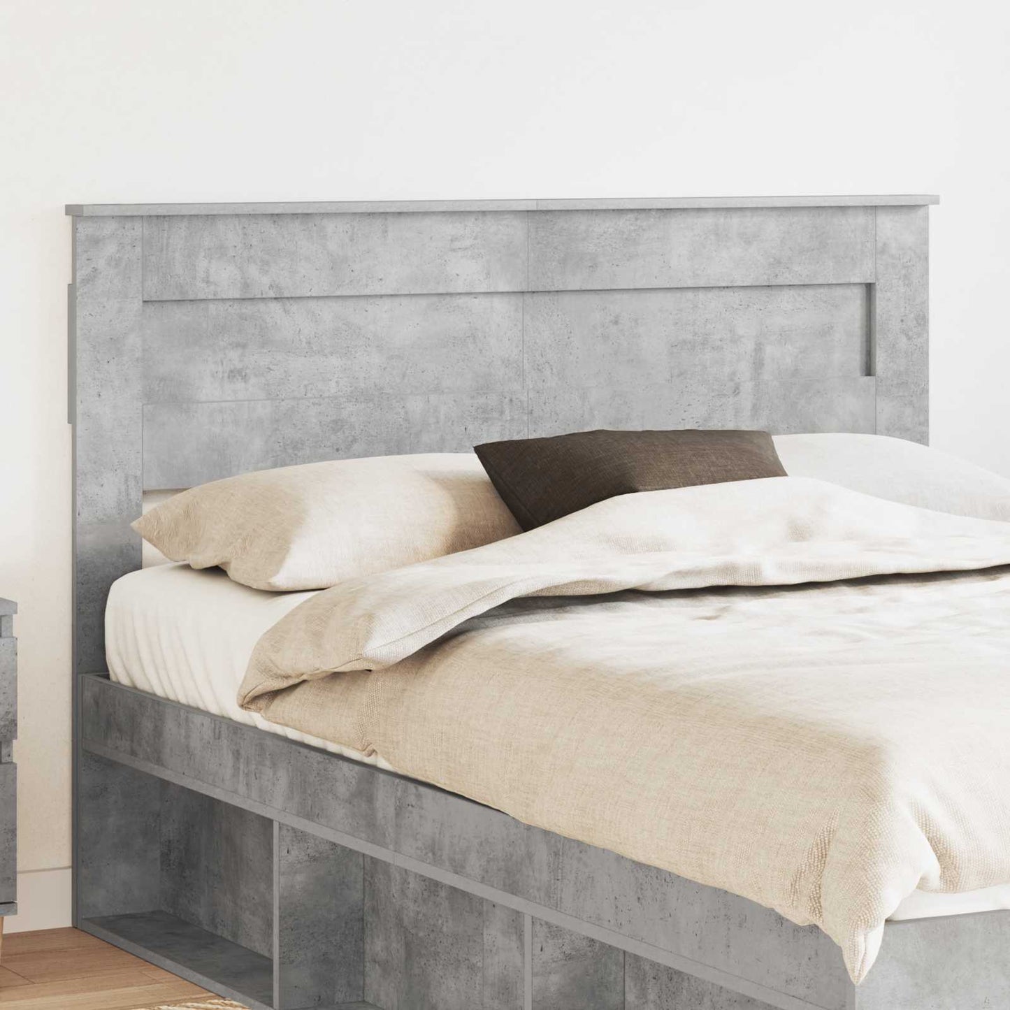 vidaXL Headboard Concrete Grey Engineered wood