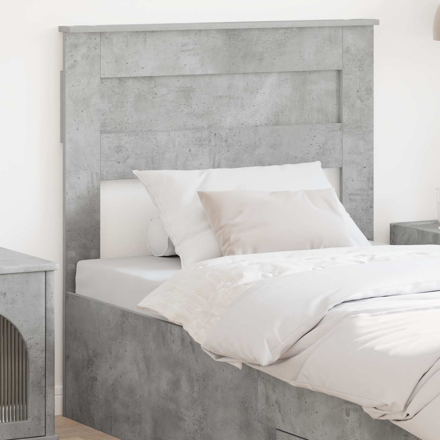 vidaXL Headboard Concrete Grey Engineered wood