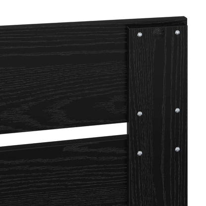 vidaXL Headboard Black Oak Engineered wood