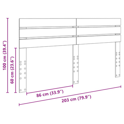 vidaXL Headboard Black Oak Engineered wood