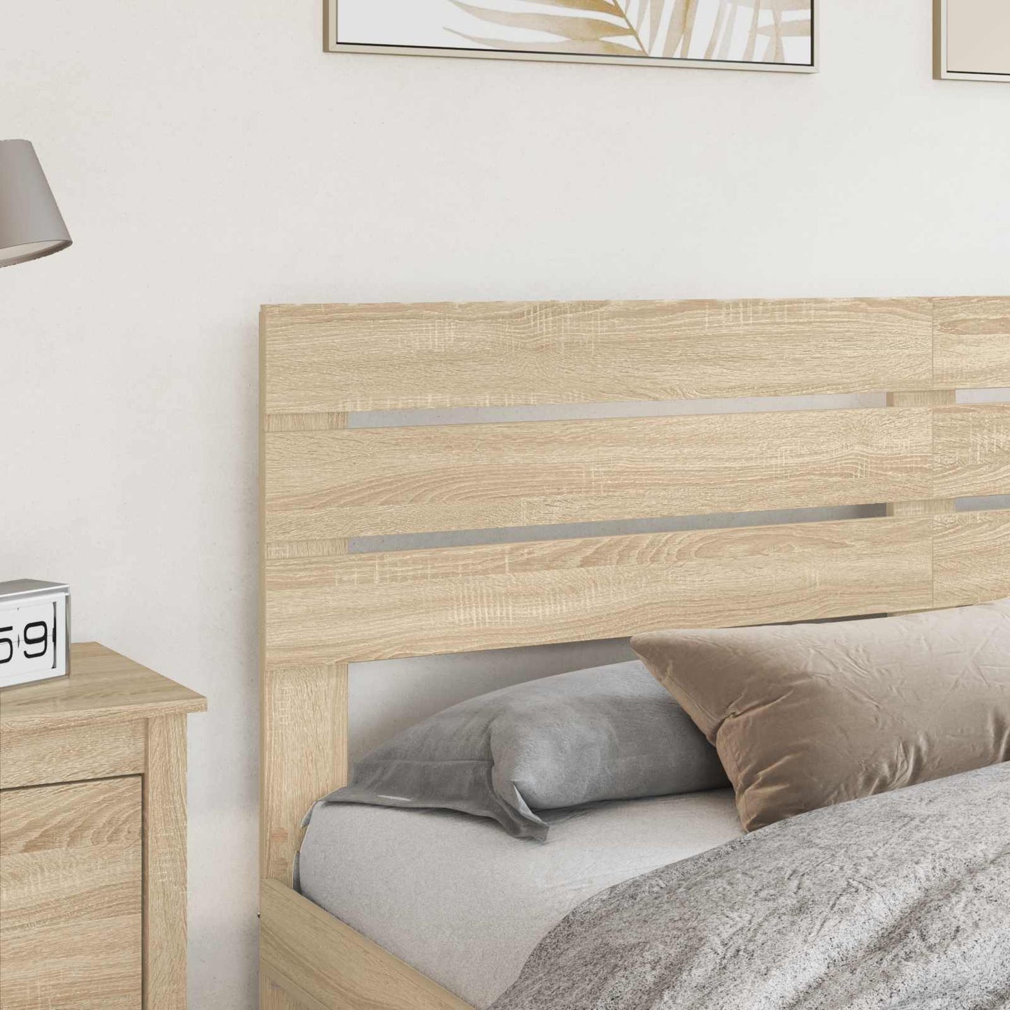 vidaXL Headboard Sonoma Oak Engineered wood