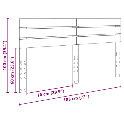 vidaXL Headboard White Engineered wood