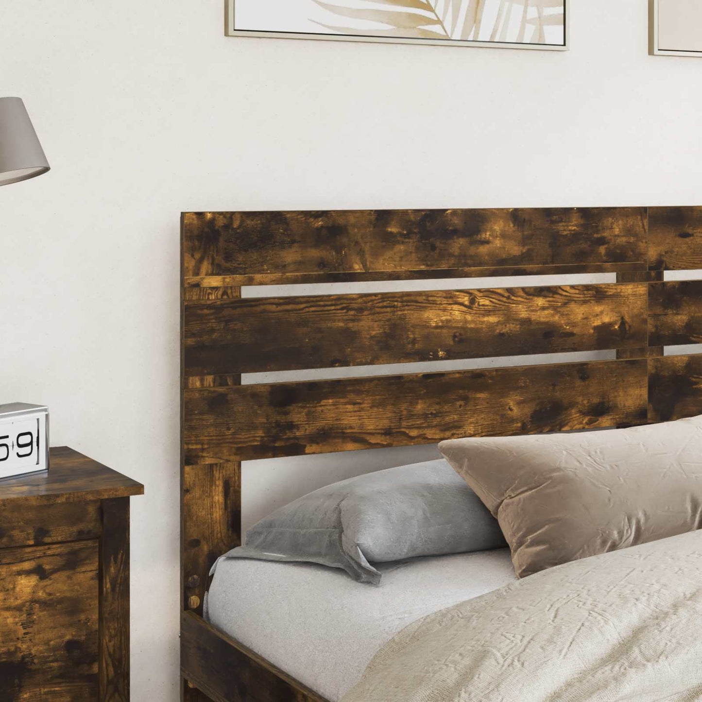vidaXL Headboard Smoked Oak Engineered wood
