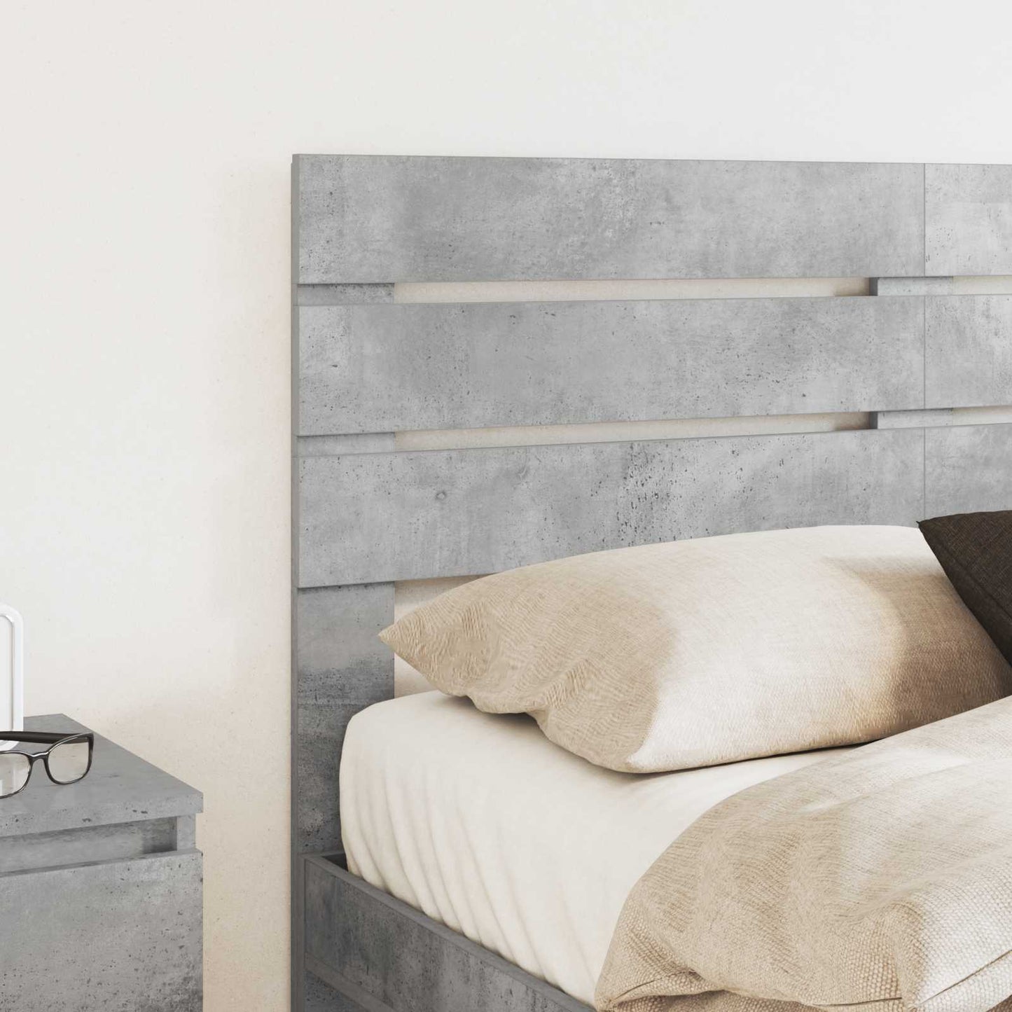vidaXL Headboard Concrete Grey Engineered wood