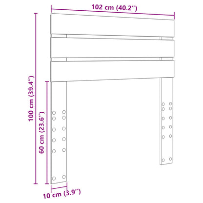 vidaXL Headboard Grey Sonoma Engineered wood