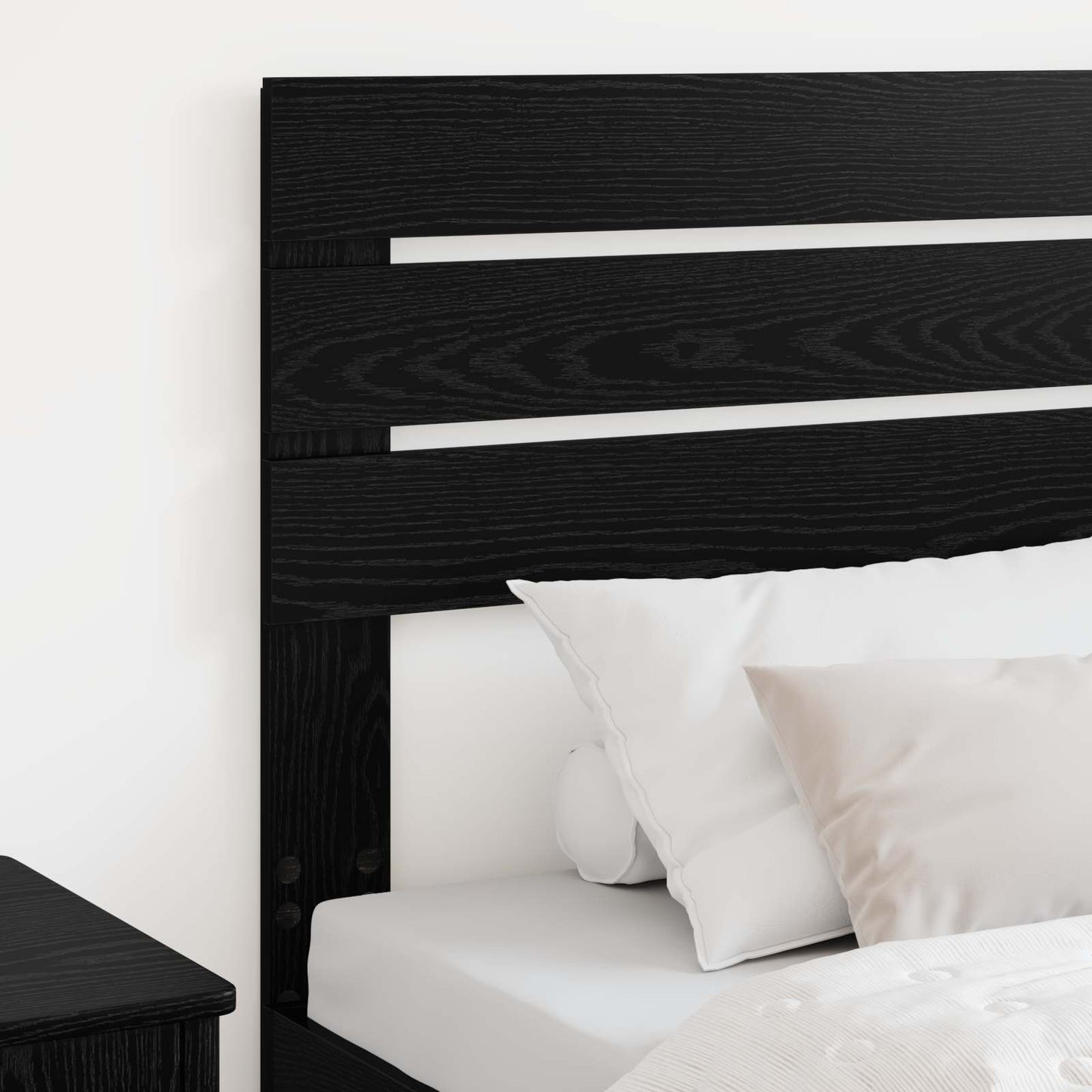vidaXL Headboard Black Oak Engineered wood
