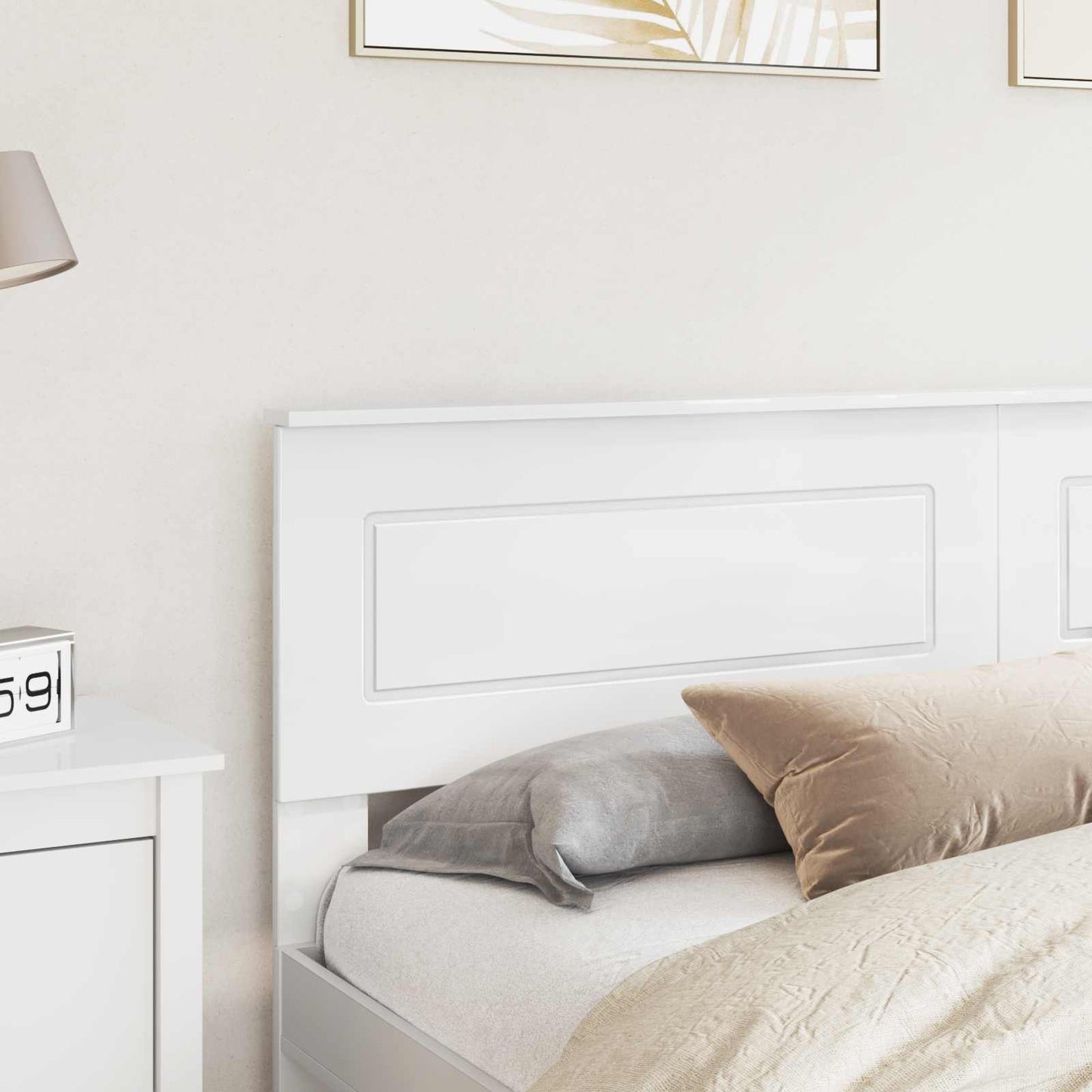 vidaXL Headboard White Engineered wood