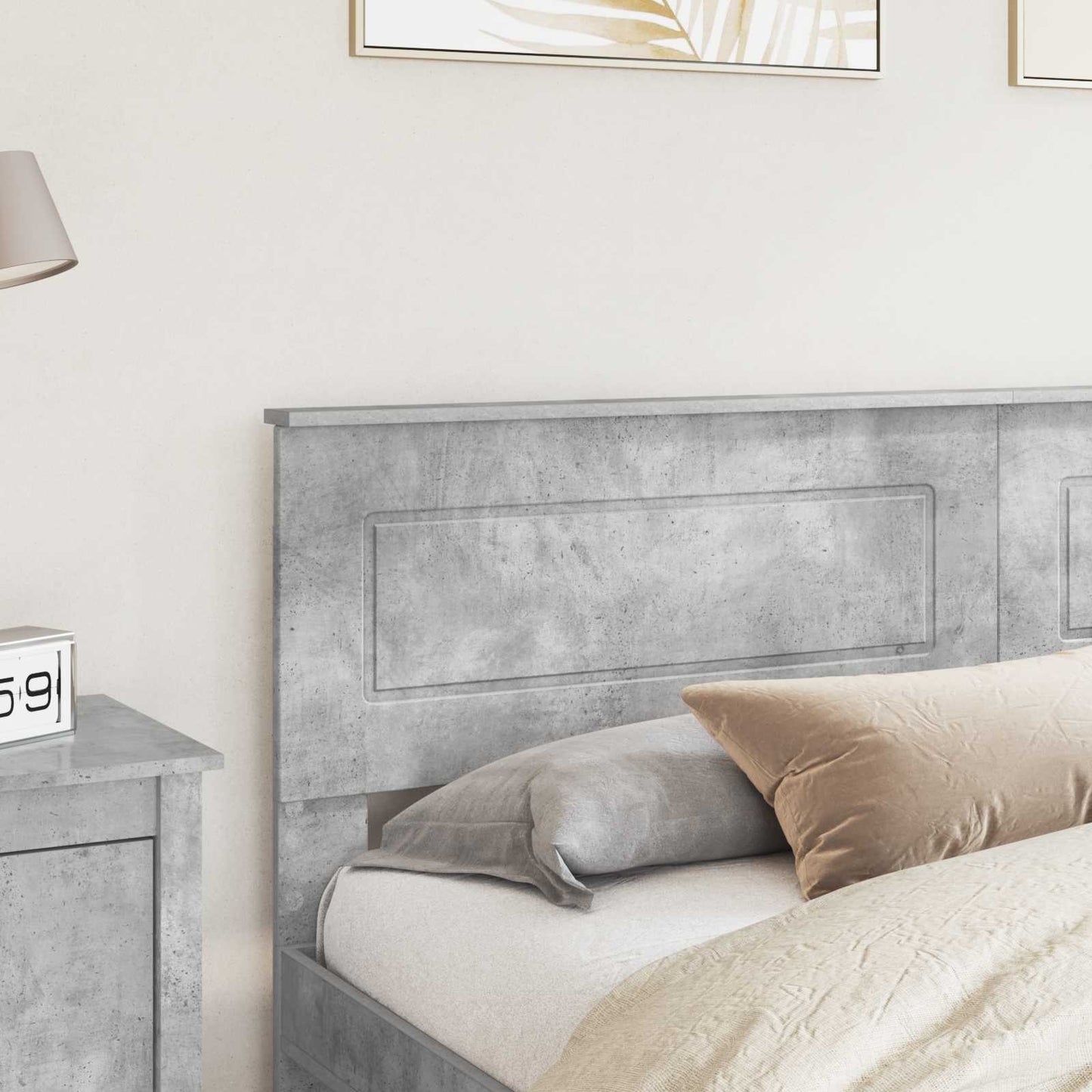 vidaXL Headboard Concrete Grey Engineered wood