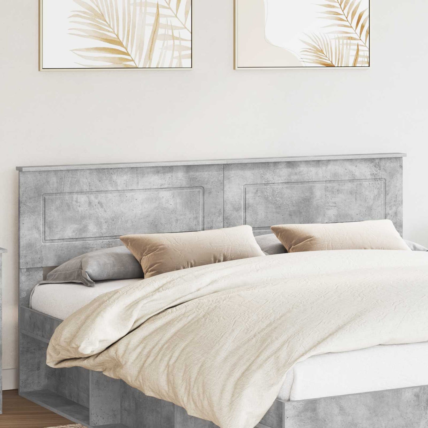 vidaXL Headboard Concrete Grey Engineered wood