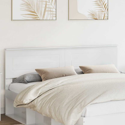 vidaXL Headboard Gloss White Engineered wood