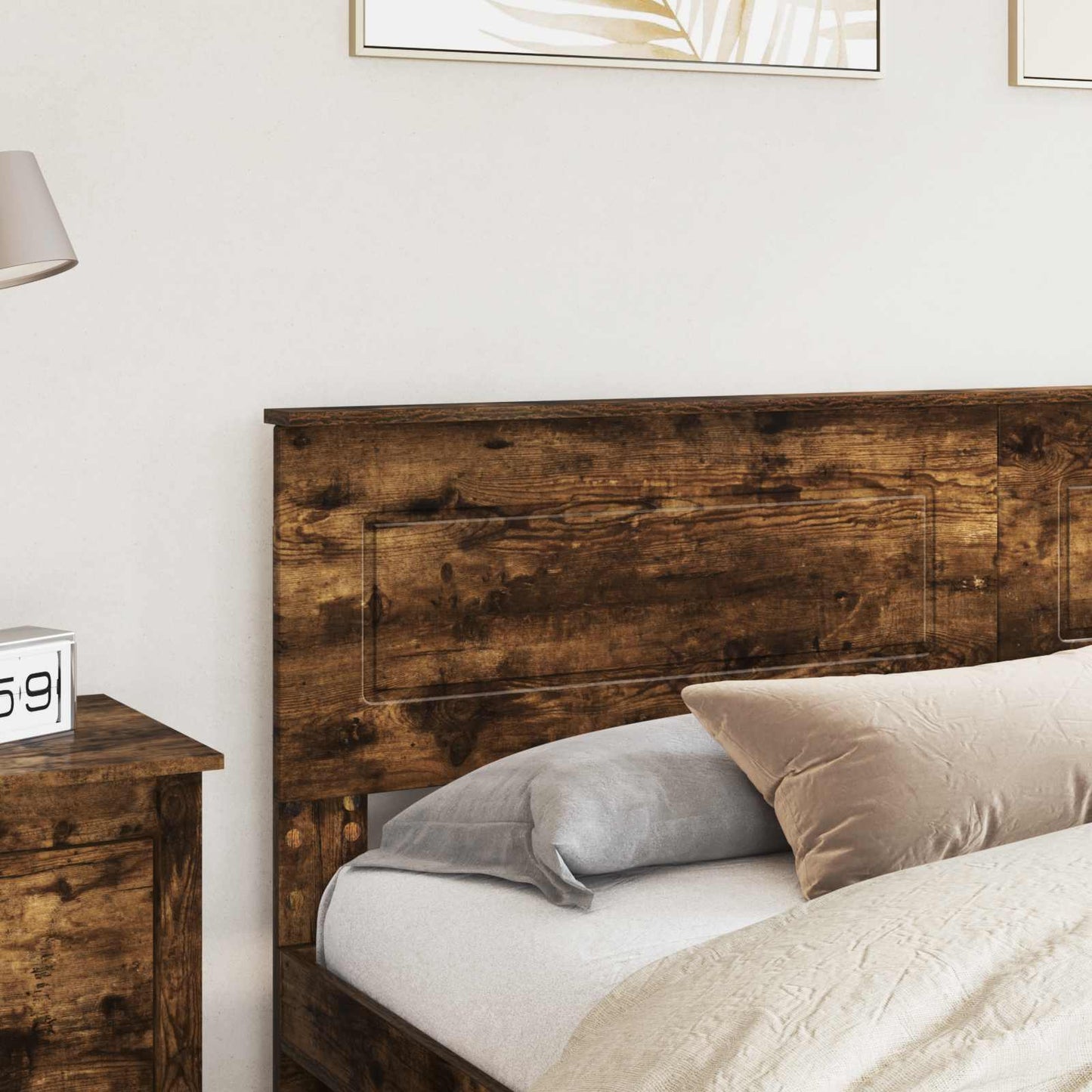 vidaXL Headboard Smoked Oak Engineered wood