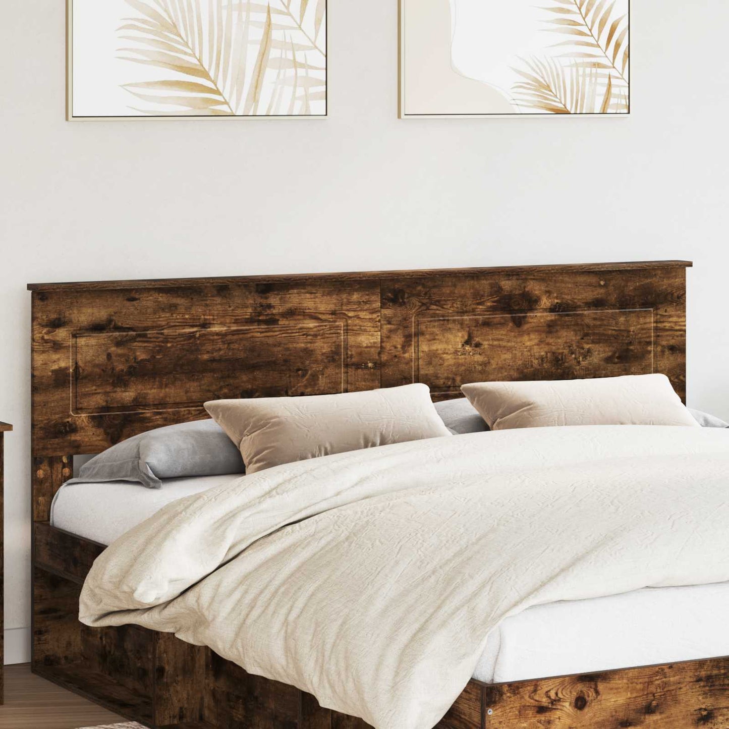 vidaXL Headboard Smoked Oak Engineered wood