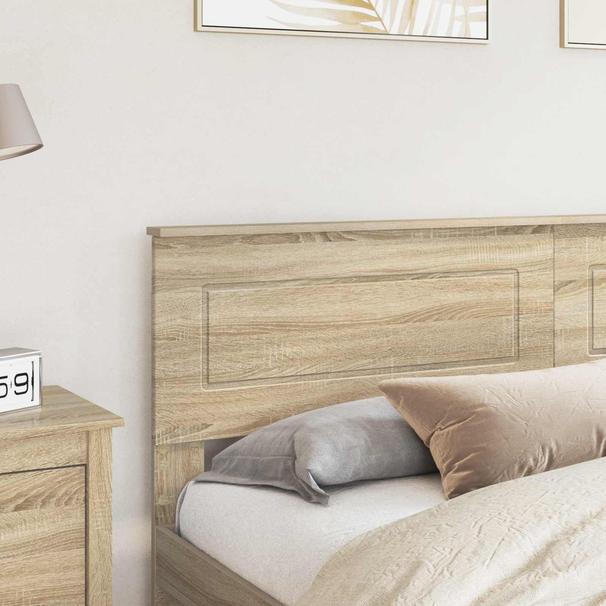 vidaXL Headboard Sonoma Oak Engineered wood