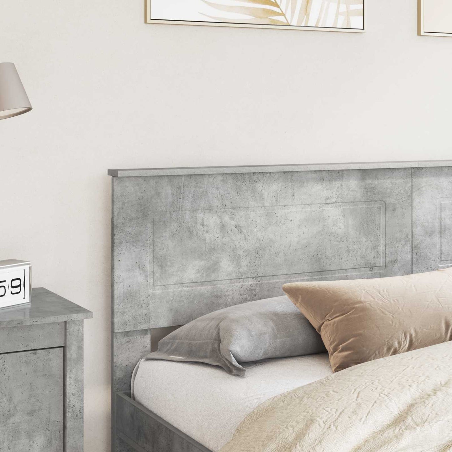 vidaXL Headboard Concrete Grey Engineered wood