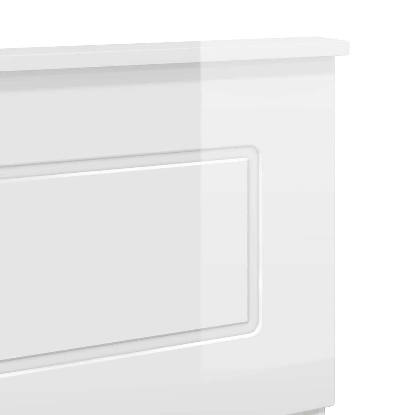 vidaXL Headboard Gloss White Engineered wood