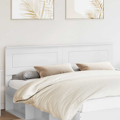 vidaXL Headboard Gloss White Engineered wood