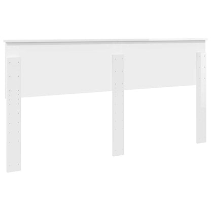 vidaXL Headboard Gloss White Engineered wood