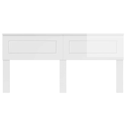 vidaXL Headboard Gloss White Engineered wood